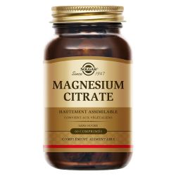 Solgar magnésium Citrate fatigue vitalité 60 comprimés