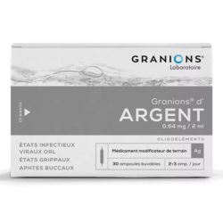 Granions Argent Oligoéléments 30 Ampoules Buvables