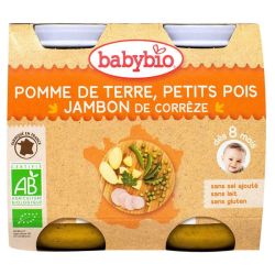 Petit pot menu pomme de terre petits pois & jambon 2x200g