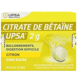 Citrate de bétaïne 20 comprimés effervescents citron 2g