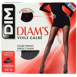 Diam's collant femme voile noir galbé 22D T3