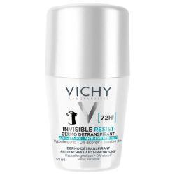 Vichy déodorant invisible resist dermo-détranspirant 72h roll-on 50ml