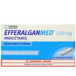 Efferalgan med 150mg 8 à 12kg 10 suppositoires