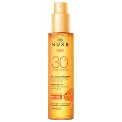 Nuxe Sun huile solaire bronzante visage et corps SPF30 150ml