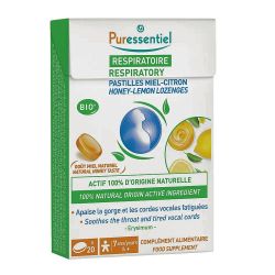Puressentiel respiratoire gorge Miel-Citron 20 Pastilles