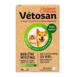 Vétosan bien-être intestinal chien & chat 60 comprimés