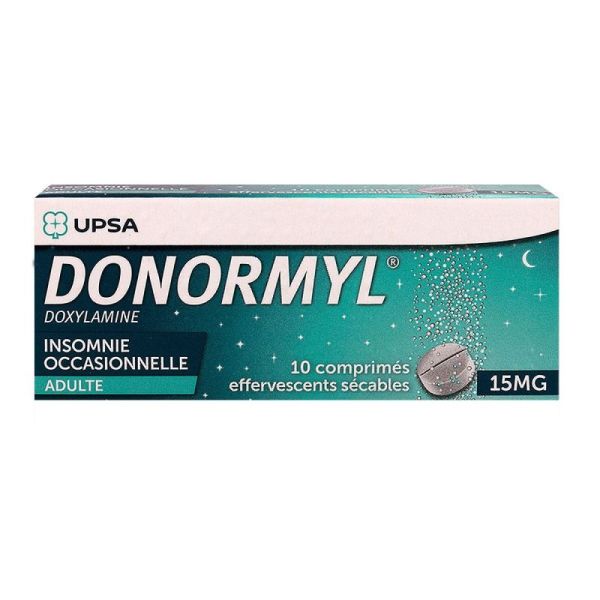 Donormyl 10 comprimés effervescents sécables 15mg