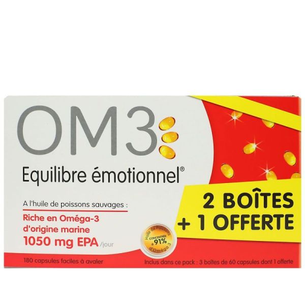 Equilibre émotionnel 1050mg EPA 3x60 capsules