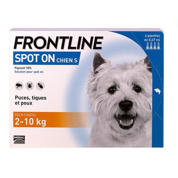 Spot On chien 2-10kg 4 pipettes