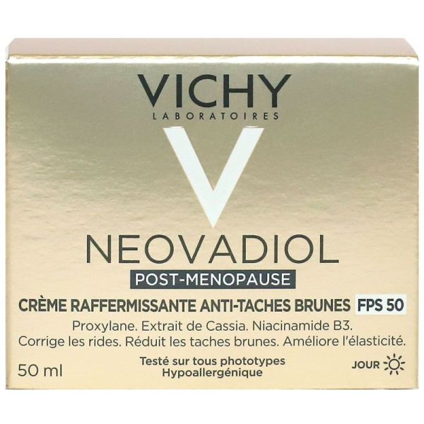 Neovadiol Post ménopause crème raffermissante anti-taches brunes SPF50 50ml