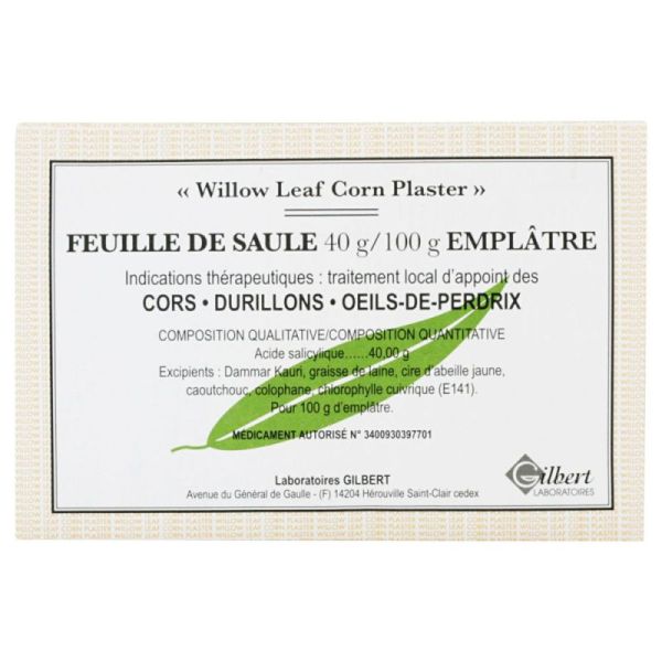 Feuille de saule cors 1 emplâtre