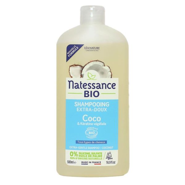 Shampooing extra-doux coco bio et kératine végétale 500ml