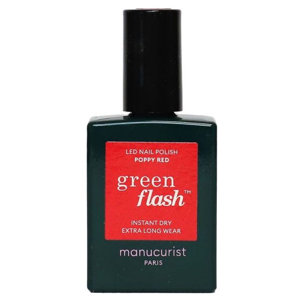 Green Flash vernis à ongle semi-permanent Poppy Red 15ml