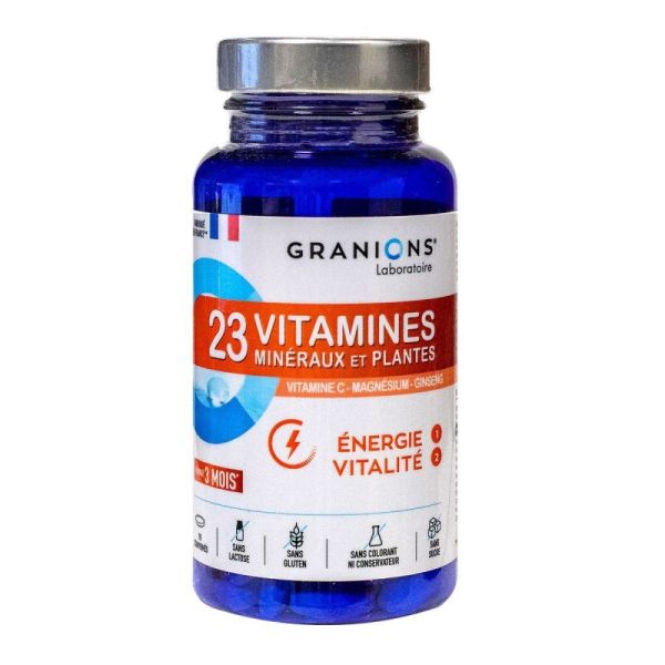 23 vitamines minéraux et plantes énergie 90 comprimés