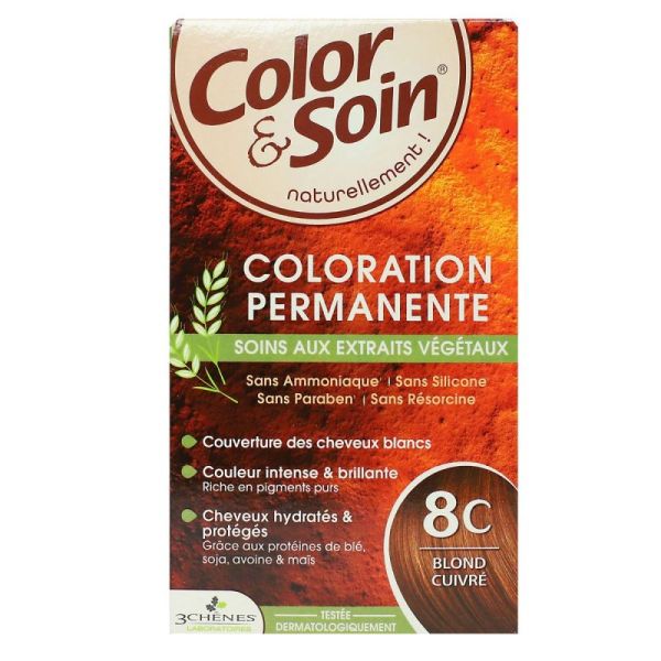 Color & Soin coloration permanente 8C blond cuivré