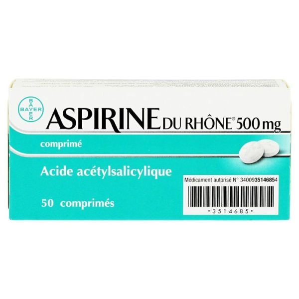 Aspirine du Rhône 500mg 50 comprimés à avaler