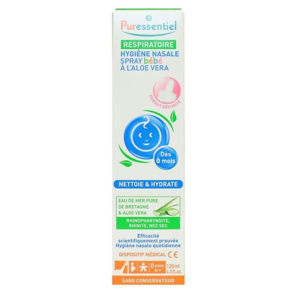 Hygiène nasale spray bébé eau de mer aloé vera 120ml