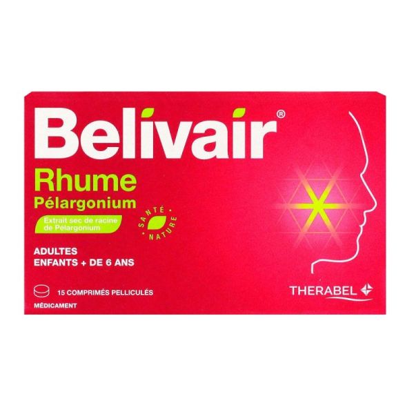 Belivair rhume pélargonium 15 comprimés