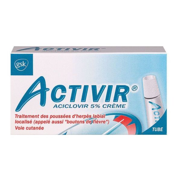 Activir 5% crème tube 2g