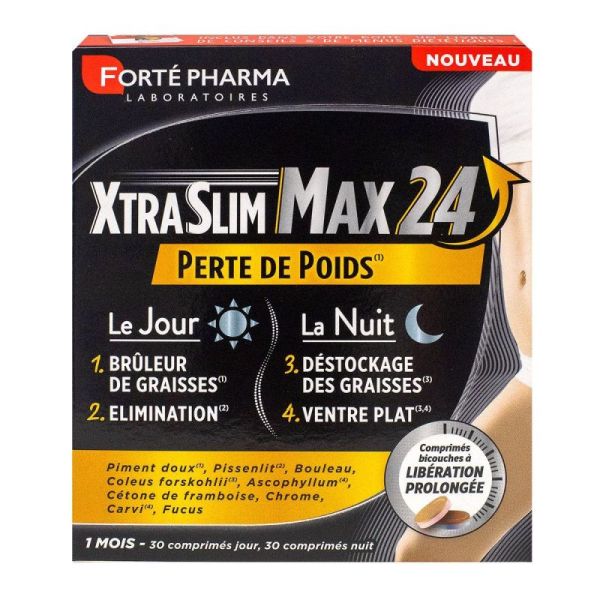 XtraSlimMax 24 perte de poids jour & nuit 60 comprimés