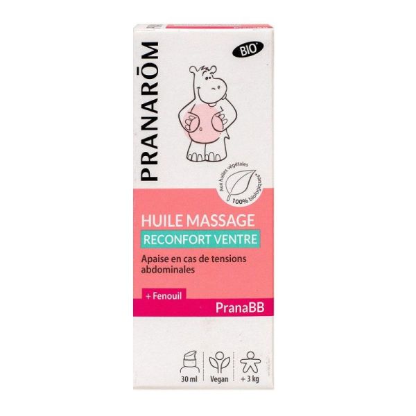 PranaBB huile de massage réconfort ventre bio 30ml