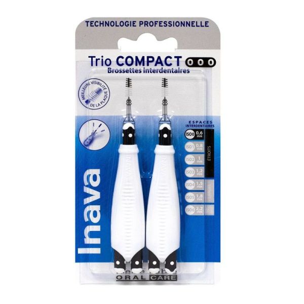 Trio Compact 2x3 brossettes interdentaires 0/0/0