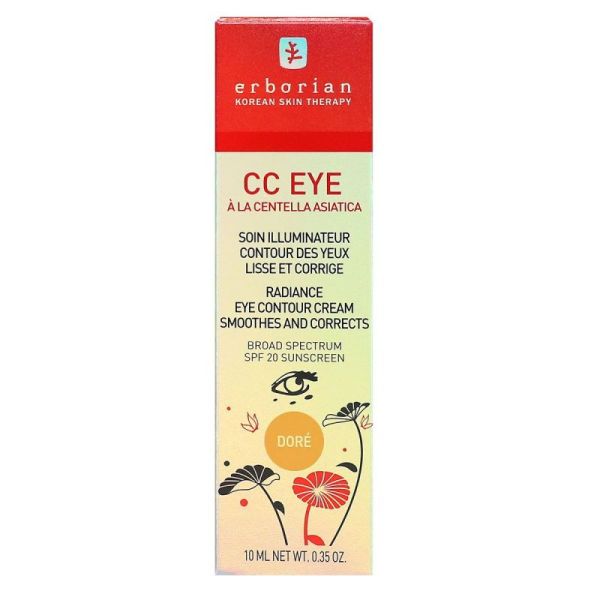 CC Eye Centella asiatica soin illuminateur contour des yeux SPF20 teinte dorée 10ml