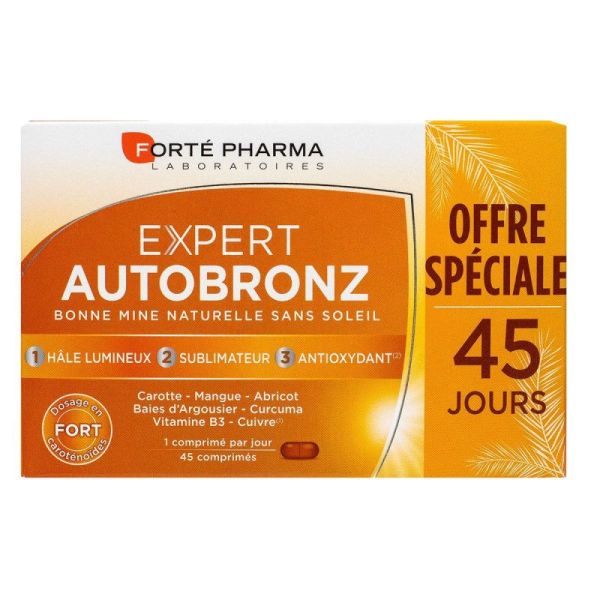 Expert Autobronz bonne mine naturelle 45 comprimés