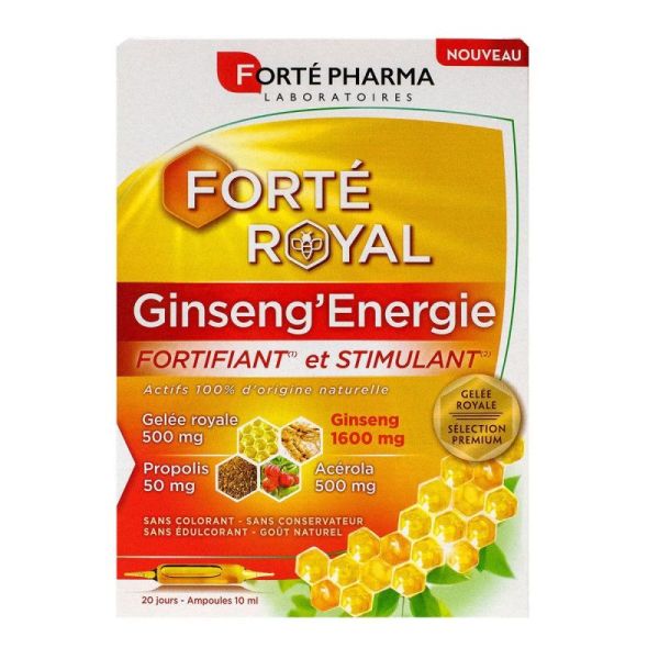 Forté Royal Ginseng'énergie 20 ampoules x 10ml