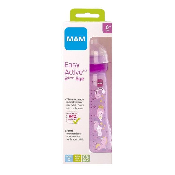 Biberon Easy Active 6m+ rose 330ml