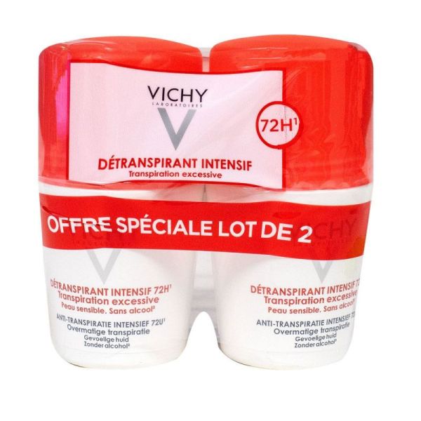 Déodorant à bille Détranspirant intensif 72h 2x50ml