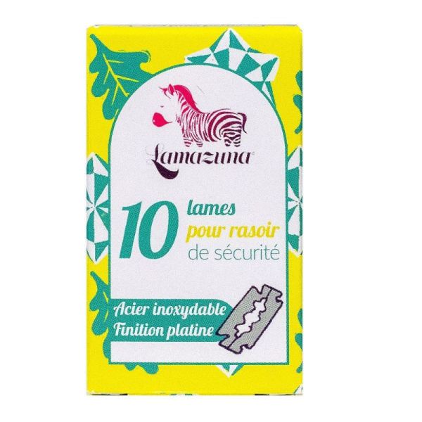 10 lames pour rasoir de sureté acier inoxydable