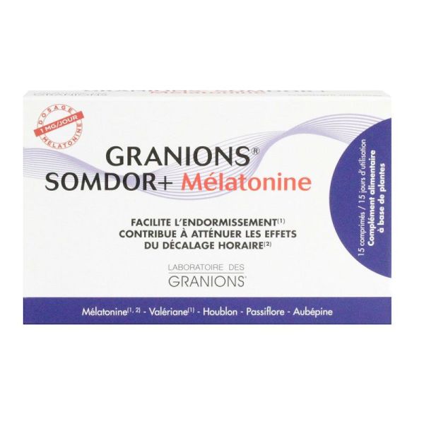 Somdor+ Mélatonine comprimés 15 comprimés