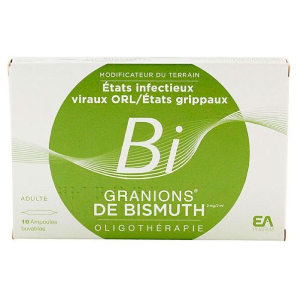 Granions de Bismuth 10 ampoules