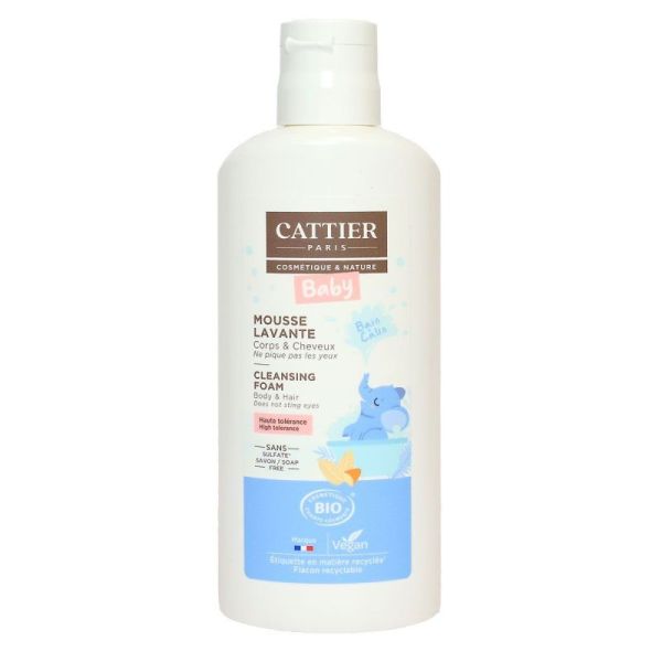 Baby mousse nettoyante corps et cheveux peau sensible 150ml