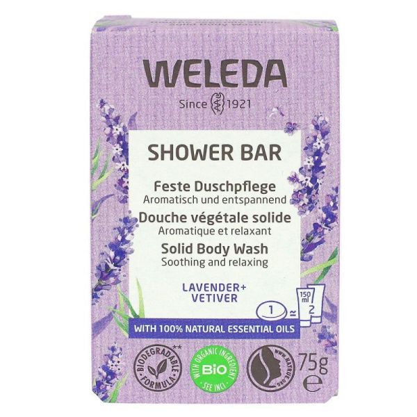 Shower Bar douche végétale solide lavande & vétivier 75g