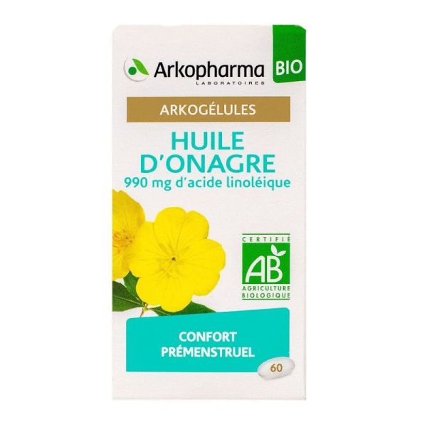 Arkogélules huile onagre bio confort prémenstruel 60 gélules