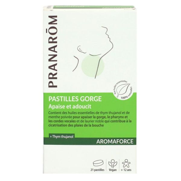 Aromaforce gorge thym 21 pastilles