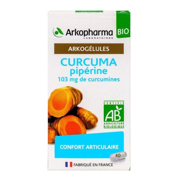 Curcuma pipérine bio 40 gélules