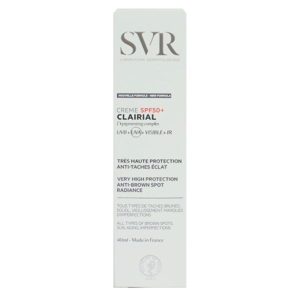 Clairial crème SPF50+ très haute protection solaire 50ml