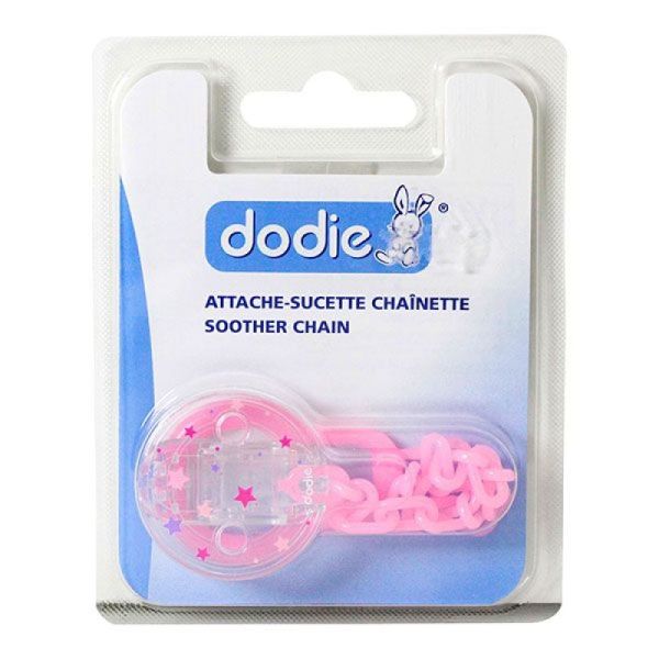 Attache-sucette chaînette plastique mon petit cœur