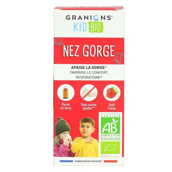 Kid nez gorge apaise la gorge sirop 125ml