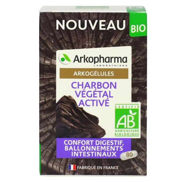 Arkogélules charbon végétal bio 80 gélules