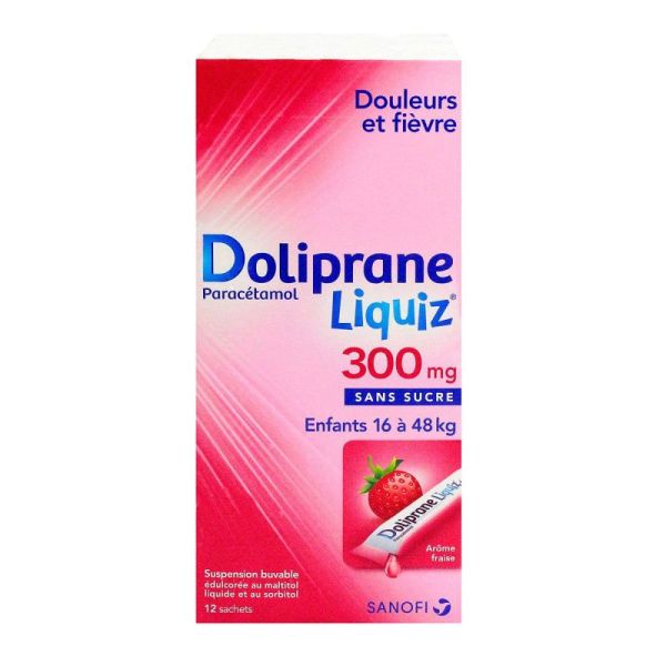 Doliprane Liquiz 300mg 12 sachets