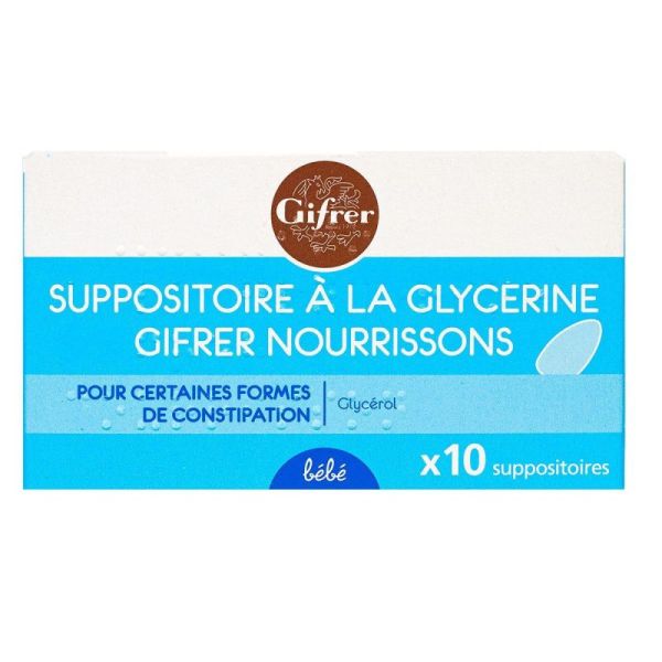 10 suppositoires à la glycérine nourrisson