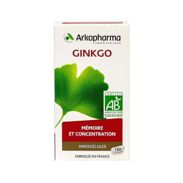 Arkogélules Ginkgo mémoire 150 gélules