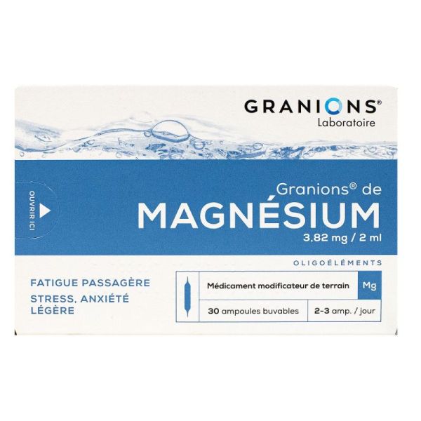 Granions de Magnésium 30 ampoules