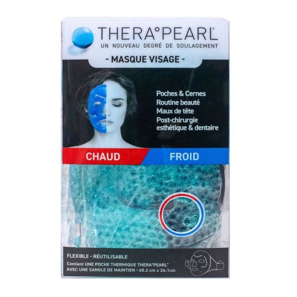 Masque visage chaud froid avec sangle de maintien