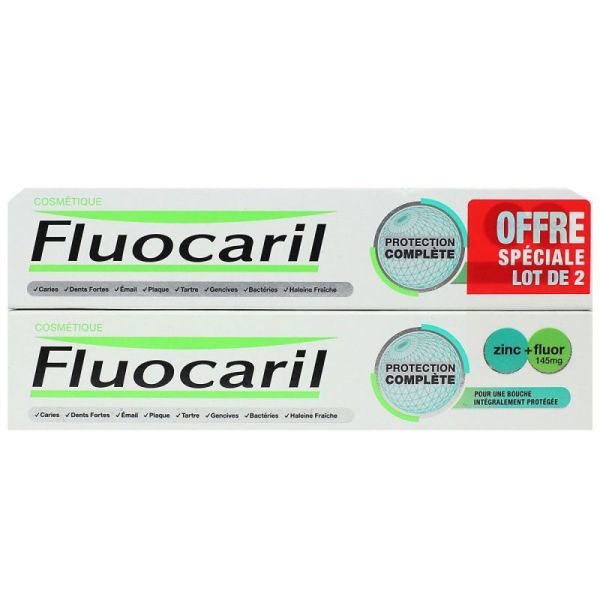 Dentifrice complet zinc + fluor 145mg 2x75ml