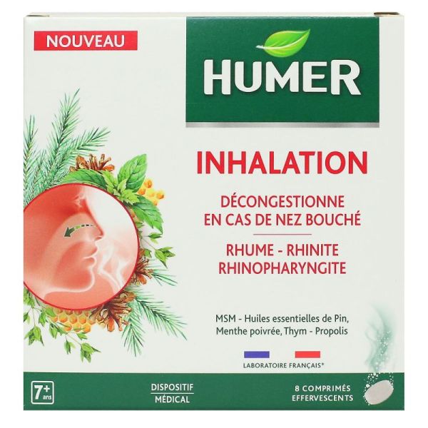 Inhalation décongestionne le nez bouché 8 comprimés